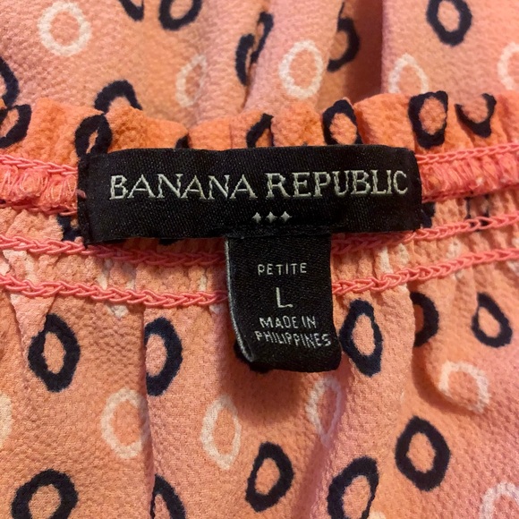 Banana Republic coral off the shoulder blouse, large petite - Picture 8 of 10